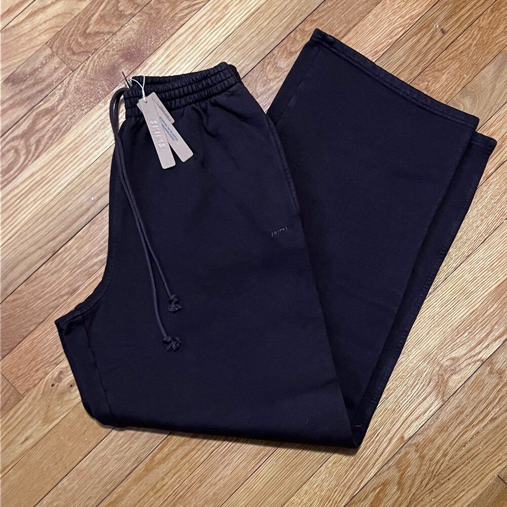 SKIMS Boyfriend Fleece Baggy Sweatpant Espresso XS (over sized) NWT